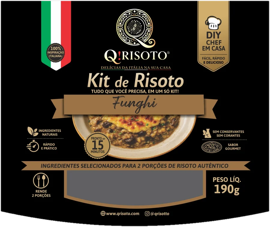 Kit de Risoto Q!RISOTO DIY — embalagem oficial